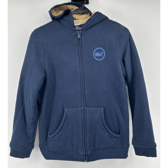 Vineyard Vines Other - Vineyard Vines Full Zip Hooded Lined Sweat Jacket Blue Boys Large 16